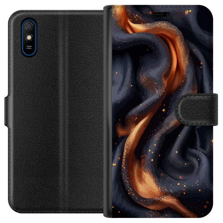 Portemonnee-hoesje voor Xiaomi Redmi 9A met Vurig zijde ontwerp in de groep SMARTPHONE & TABLETS / Mobielbescherming / Xiaomi bij TP E-commerce Nordic AB (A65682)