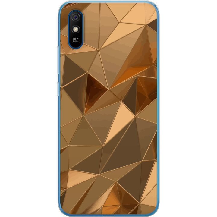 Mobiele hoes voor Xiaomi Redmi 9A met 3D Goud ontwerp in de groep SMARTPHONE & TABLETS / Mobielbescherming / Xiaomi bij TP E-commerce Nordic AB (A65732)