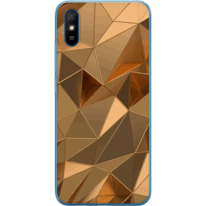 Mobiele hoes voor Xiaomi Redmi 9AT met 3D Goud ontwerp in de groep SMARTPHONE & TABLETS / Mobielbescherming / Xiaomi bij TP E-commerce Nordic AB (A65759)