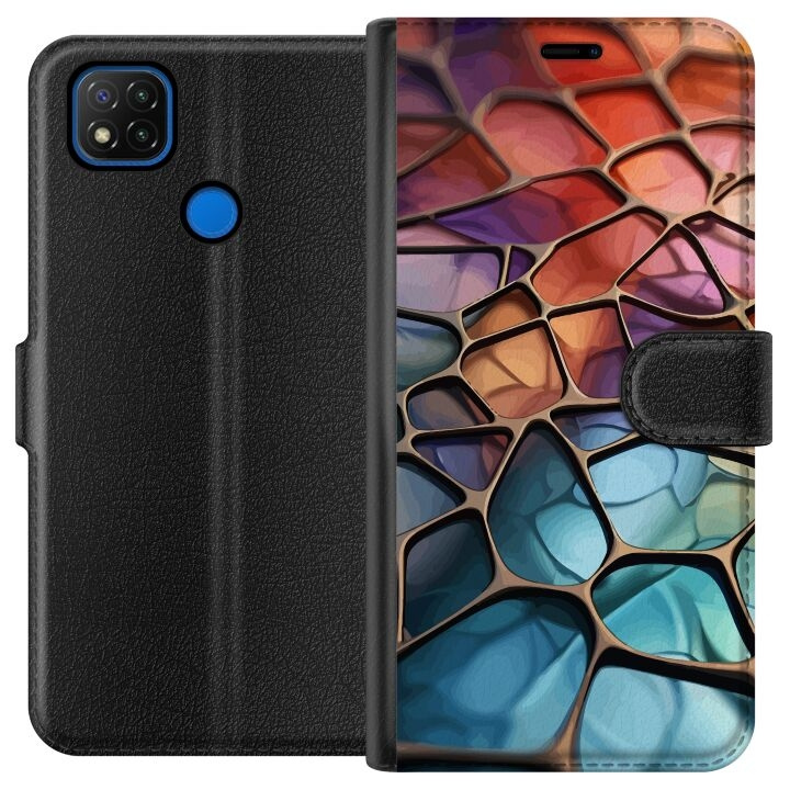 Portemonnee-hoesje voor Xiaomi Redmi 9C met Metallic patroon ontwerp in de groep SMARTPHONE & TABLETS / Mobielbescherming / Xiaomi bij TP E-commerce Nordic AB (A65772)