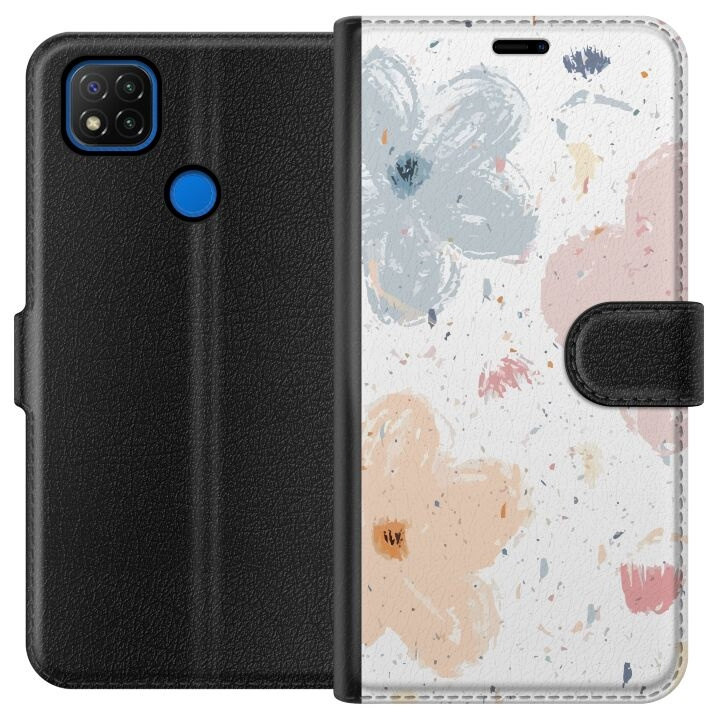 Portemonnee-hoesje voor Xiaomi Redmi 9C met Bloemen ontwerp in de groep SMARTPHONE & TABLETS / Mobielbescherming / Xiaomi bij TP E-commerce Nordic AB (A65774)