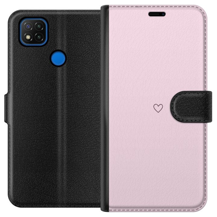 Portemonnee-hoesje voor Xiaomi Redmi 9C met Hart ontwerp in de groep SMARTPHONE & TABLETS / Mobielbescherming / Xiaomi bij TP E-commerce Nordic AB (A65781)