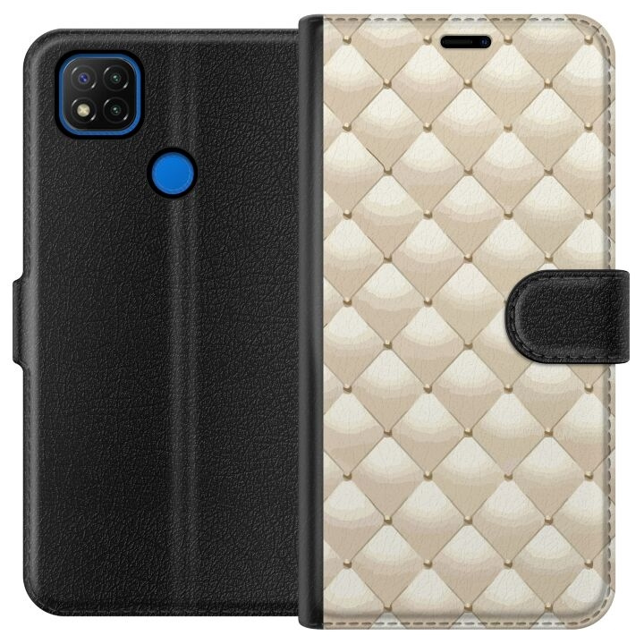 Portemonnee-hoesje voor Xiaomi Redmi 9C met Goudglans ontwerp in de groep SMARTPHONE & TABLETS / Mobielbescherming / Xiaomi bij TP E-commerce Nordic AB (A65788)