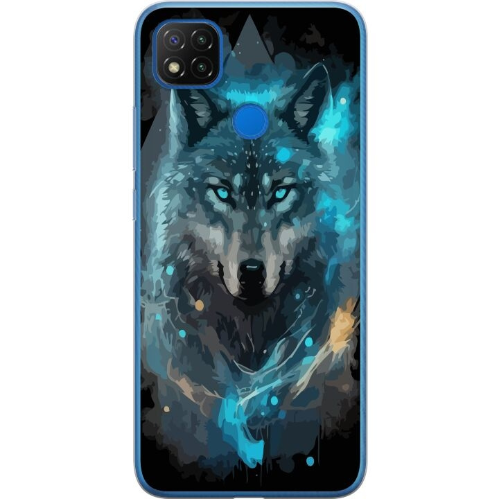 Mobiele hoes voor Xiaomi Redmi 9C met Wolf ontwerp in de groep SMARTPHONE & TABLETS / Mobielbescherming / Xiaomi bij TP E-commerce Nordic AB (A65794)