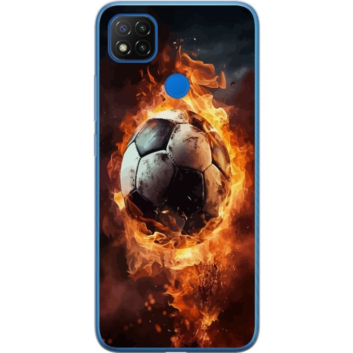 Mobiele hoes voor Xiaomi Redmi 9C met Voetbal ontwerp in de groep SMARTPHONE & TABLETS / Mobielbescherming / Xiaomi bij TP E-commerce Nordic AB (A65810)