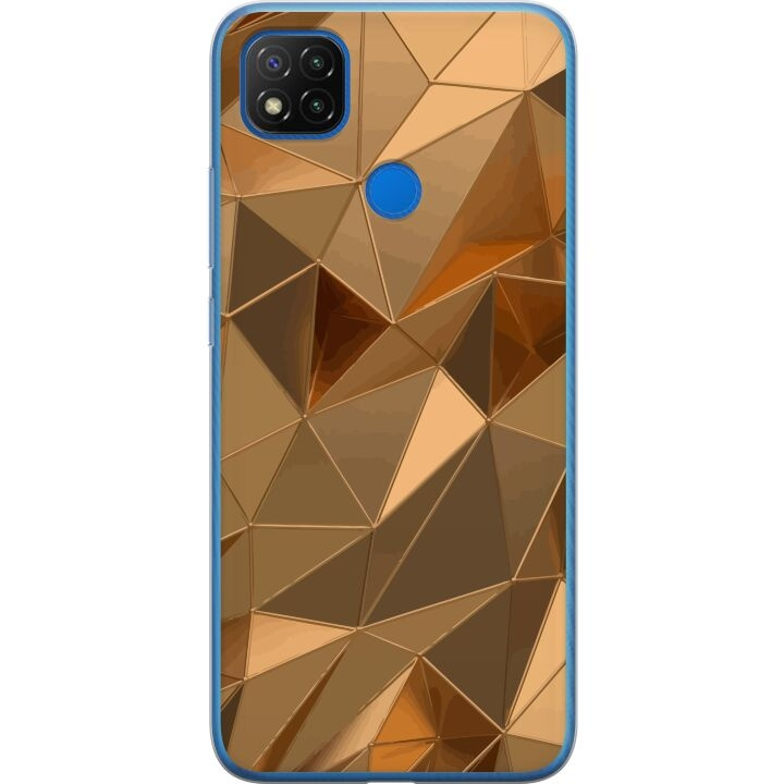 Mobiele hoes voor Xiaomi Redmi 9C met 3D Goud ontwerp in de groep SMARTPHONE & TABLETS / Mobielbescherming / Xiaomi bij TP E-commerce Nordic AB (A65813)