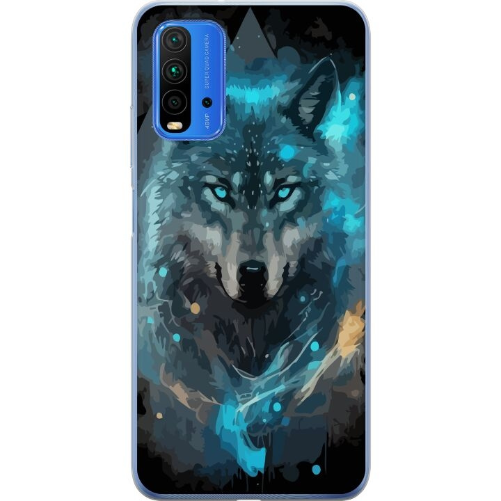 Mobiele hoes voor Xiaomi Redmi 9T met Wolf ontwerp in de groep SMARTPHONE & TABLETS / Mobielbescherming / Xiaomi bij TP E-commerce Nordic AB (A65848)