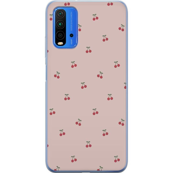 Mobiele hoes voor Xiaomi Redmi 9T met Kersen ontwerp in de groep SMARTPHONE & TABLETS / Mobielbescherming / Xiaomi bij TP E-commerce Nordic AB (A65850)