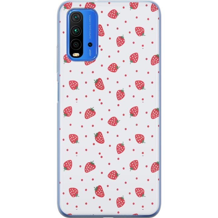 Mobiele hoes voor Xiaomi Redmi 9T met Aardbeien ontwerp in de groep SMARTPHONE & TABLETS / Mobielbescherming / Xiaomi bij TP E-commerce Nordic AB (A65860)