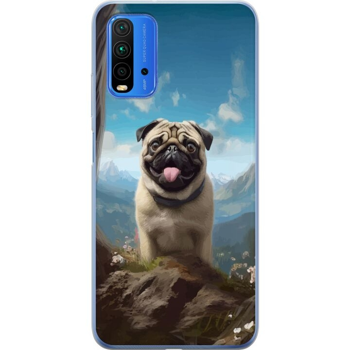 Mobiele hoes voor Xiaomi Redmi 9T met Blije Hond ontwerp in de groep SMARTPHONE & TABLETS / Mobielbescherming / Xiaomi bij TP E-commerce Nordic AB (A65861)