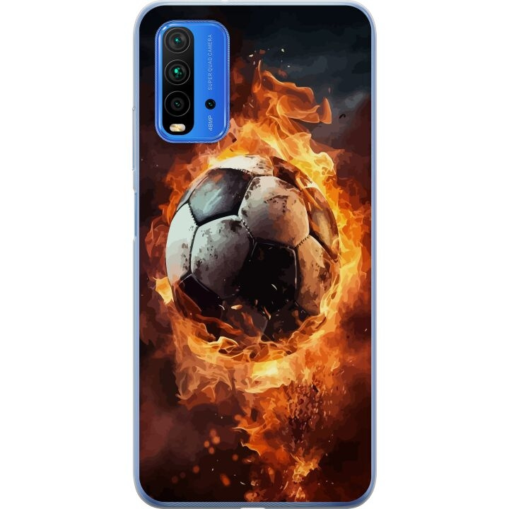 Mobiele hoes voor Xiaomi Redmi 9T met Voetbal ontwerp in de groep SMARTPHONE & TABLETS / Mobielbescherming / Xiaomi bij TP E-commerce Nordic AB (A65864)