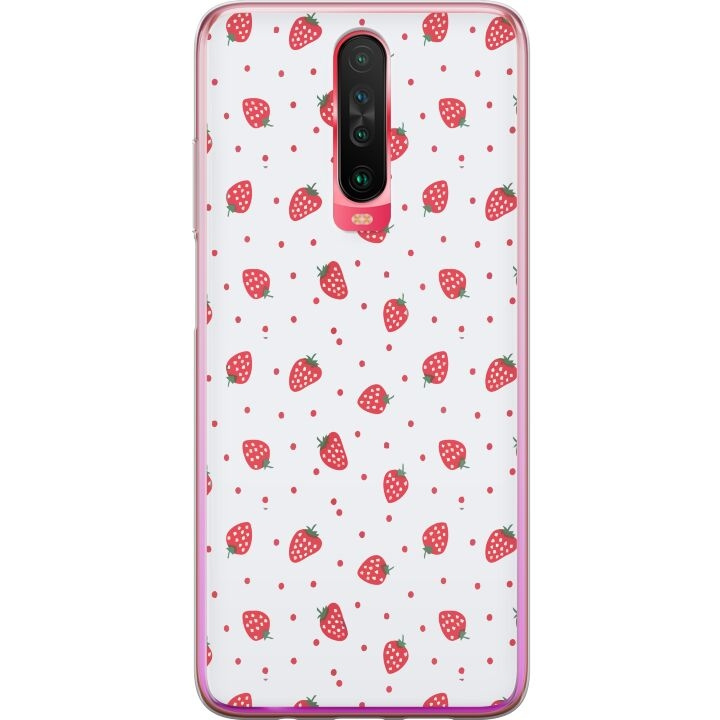 Mobiele hoes voor Xiaomi Redmi K30 met Aardbeien ontwerp in de groep SMARTPHONE & TABLETS / Mobielbescherming / Xiaomi bij TP E-commerce Nordic AB (A65887)