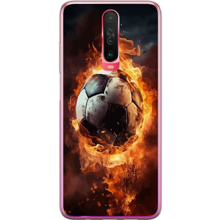 Mobiele hoes voor Xiaomi Redmi K30 met Voetbal ontwerp in de groep SMARTPHONE & TABLETS / Mobielbescherming / Xiaomi bij TP E-commerce Nordic AB (A65891)