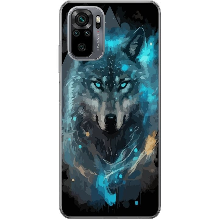 Mobiele hoes voor Xiaomi Redmi Note 10 met Wolf ontwerp in de groep SMARTPHONE & TABLETS / Mobielbescherming / Xiaomi bij TP E-commerce Nordic AB (A65902)