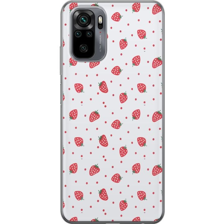 Mobiele hoes voor Xiaomi Redmi Note 10 met Aardbeien ontwerp in de groep SMARTPHONE & TABLETS / Mobielbescherming / Xiaomi bij TP E-commerce Nordic AB (A65914)