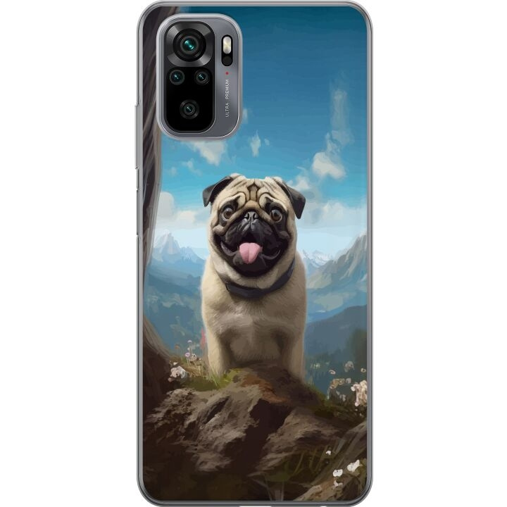 Mobiele hoes voor Xiaomi Redmi Note 10 met Blije Hond ontwerp in de groep SMARTPHONE & TABLETS / Mobielbescherming / Xiaomi bij TP E-commerce Nordic AB (A65915)