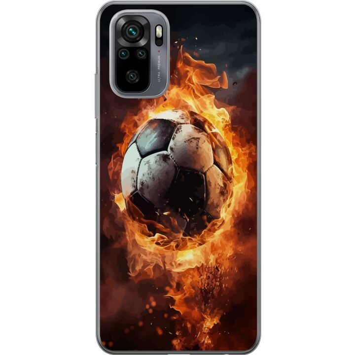 Mobiele hoes voor Xiaomi Redmi Note 10 met Voetbal ontwerp in de groep SMARTPHONE & TABLETS / Mobielbescherming / Xiaomi bij TP E-commerce Nordic AB (A65918)