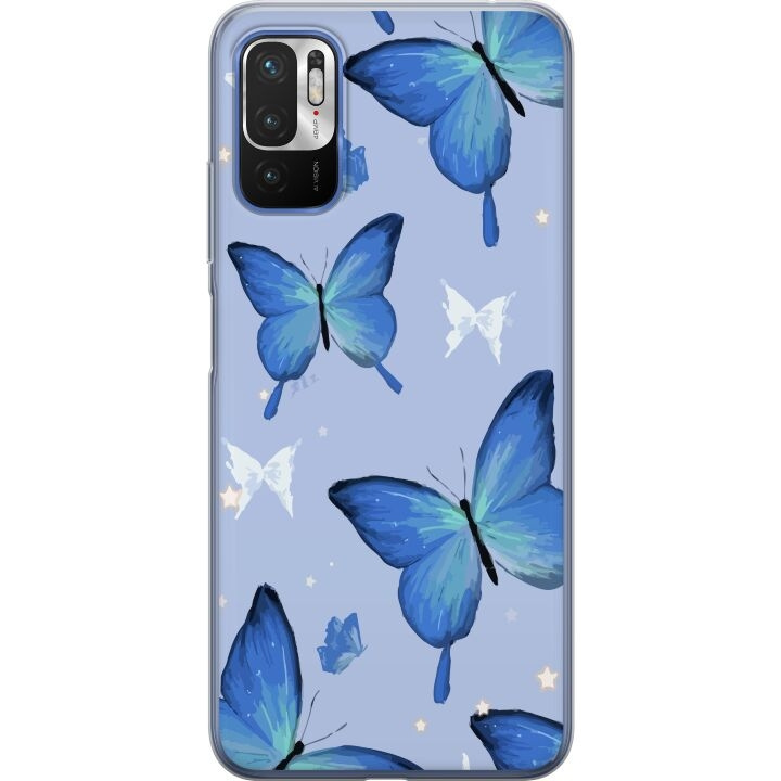 Mobiele hoes voor Xiaomi Redmi Note 10 5G met Blauwe vlinders ontwerp in de groep SMARTPHONE & TABLETS / Mobielbescherming / Xiaomi bij TP E-commerce Nordic AB (A65940)