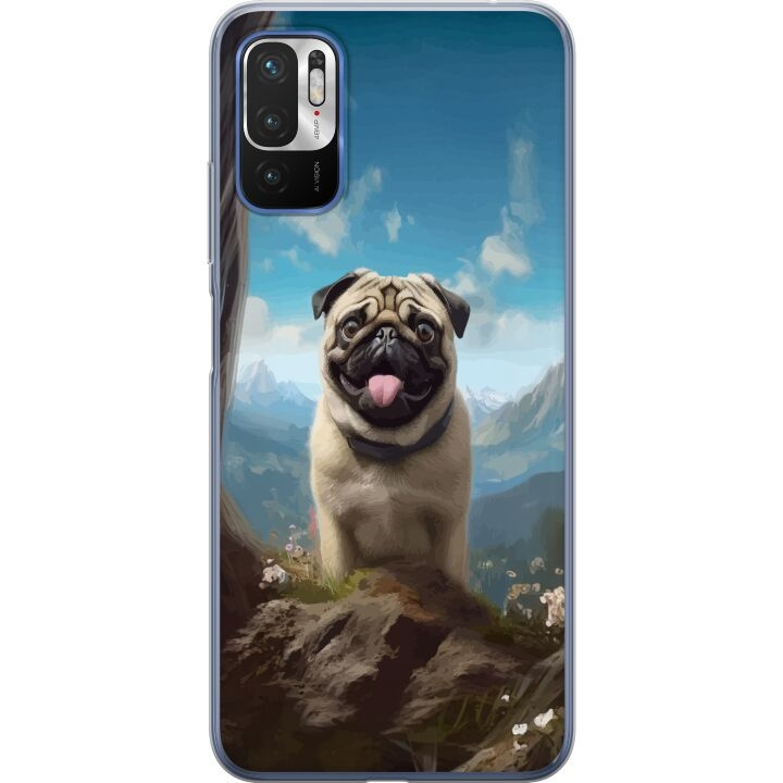 Mobiele hoes voor Xiaomi Redmi Note 10 5G met Blije Hond ontwerp in de groep SMARTPHONE & TABLETS / Mobielbescherming / Xiaomi bij TP E-commerce Nordic AB (A65942)