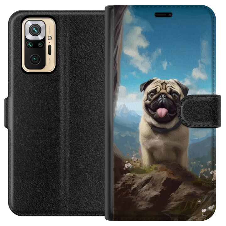 Portemonnee-hoesje voor Xiaomi Redmi Note 10 Pro met Blije Hond ontwerp in de groep SMARTPHONE & TABLETS / Mobielbescherming / Xiaomi bij TP E-commerce Nordic AB (A65969)