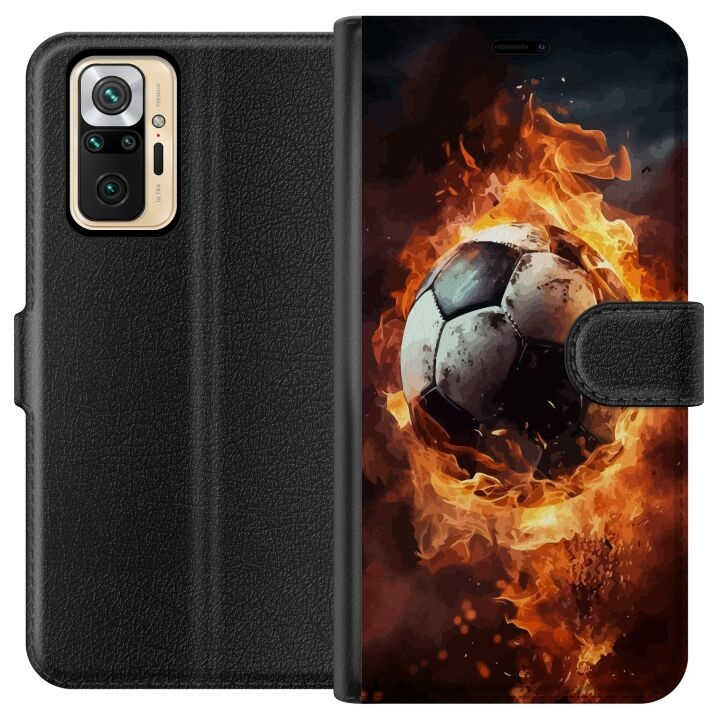 Portemonnee-hoesje voor Xiaomi Redmi Note 10 Pro met Voetbal ontwerp in de groep SMARTPHONE & TABLETS / Mobielbescherming / Xiaomi bij TP E-commerce Nordic AB (A65972)