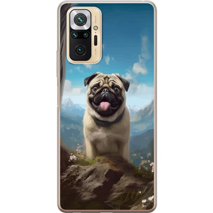 Mobiele hoes voor Xiaomi Redmi Note 10 Pro met Blije Hond ontwerp in de groep SMARTPHONE & TABLETS / Mobielbescherming / Xiaomi bij TP E-commerce Nordic AB (A65996)