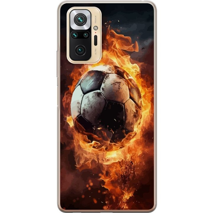 Mobiele hoes voor Xiaomi Redmi Note 10 Pro met Voetbal ontwerp in de groep SMARTPHONE & TABLETS / Mobielbescherming / Xiaomi bij TP E-commerce Nordic AB (A65999)