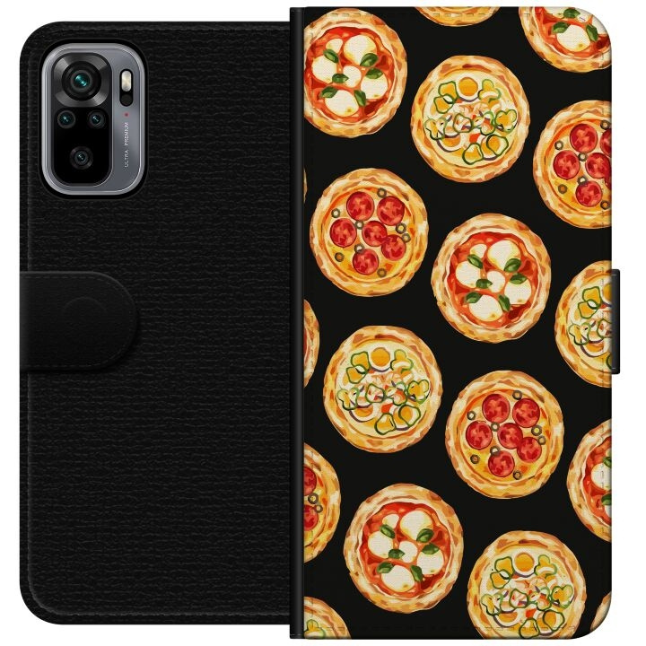 Portemonnee-hoesje voor Xiaomi Redmi Note 10S met Pizza ontwerp in de groep SMARTPHONE & TABLETS / Mobielbescherming / Xiaomi bij TP E-commerce Nordic AB (A66018)