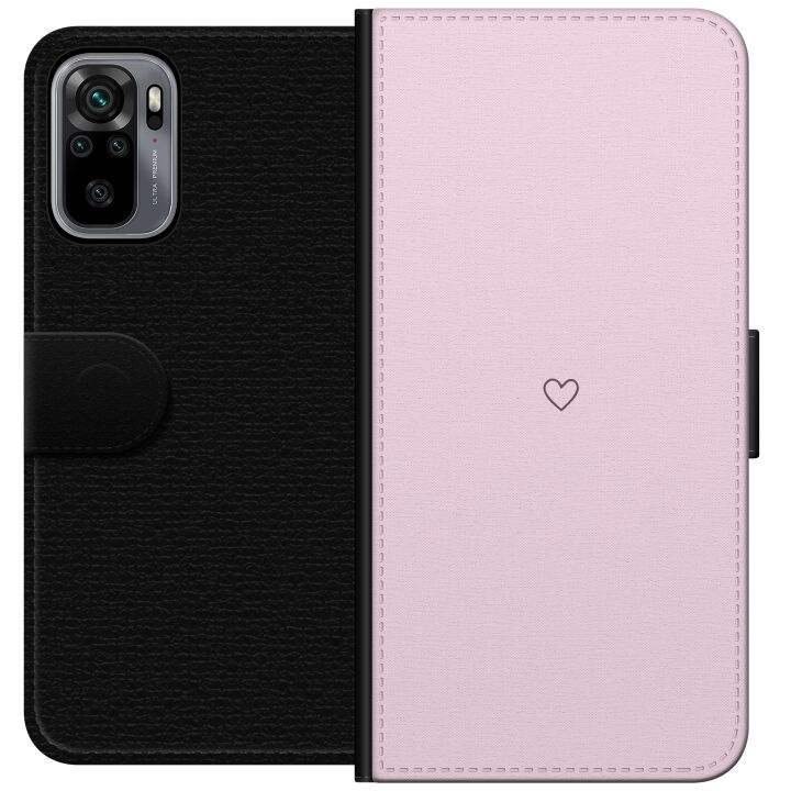 Portemonnee-hoesje voor Xiaomi Redmi Note 10S met Hart ontwerp in de groep SMARTPHONE & TABLETS / Mobielbescherming / Xiaomi bij TP E-commerce Nordic AB (A66024)