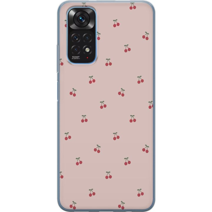 Mobiele hoes voor Xiaomi Redmi Note 11 met Kersen ontwerp in de groep SMARTPHONE & TABLETS / Mobielbescherming / Xiaomi bij TP E-commerce Nordic AB (A66093)