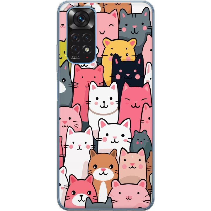 Mobiele hoes voor Xiaomi Redmi Note 11 met Kattenpatroon ontwerp in de groep SMARTPHONE & TABLETS / Mobielbescherming / Xiaomi bij TP E-commerce Nordic AB (A66094)