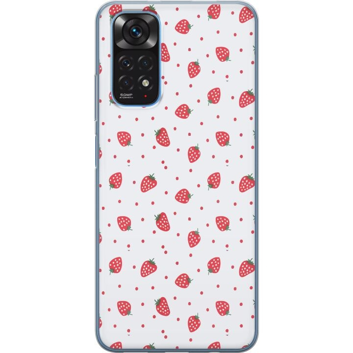 Mobiele hoes voor Xiaomi Redmi Note 11 met Aardbeien ontwerp in de groep SMARTPHONE & TABLETS / Mobielbescherming / Xiaomi bij TP E-commerce Nordic AB (A66103)