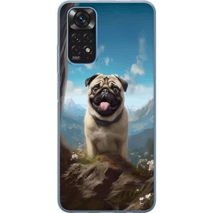 Mobiele hoes voor Xiaomi Redmi Note 11 met Blije Hond ontwerp in de groep SMARTPHONE & TABLETS / Mobielbescherming / Xiaomi bij TP E-commerce Nordic AB (A66104)