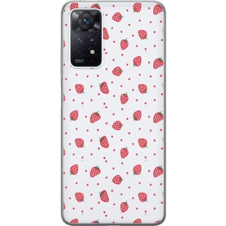 Mobiele hoes voor Xiaomi Redmi Note 11 Pro met Aardbeien ontwerp in de groep SMARTPHONE & TABLETS / Mobielbescherming / Xiaomi bij TP E-commerce Nordic AB (A66130)