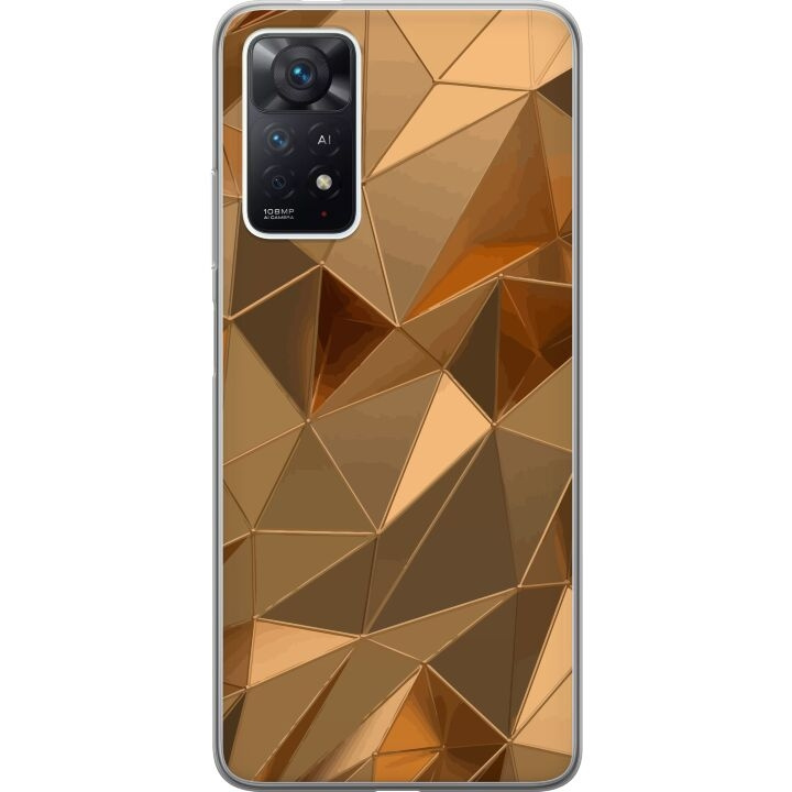 Mobiele hoes voor Xiaomi Redmi Note 11 Pro met 3D Goud ontwerp in de groep SMARTPHONE & TABLETS / Mobielbescherming / Xiaomi bij TP E-commerce Nordic AB (A66137)