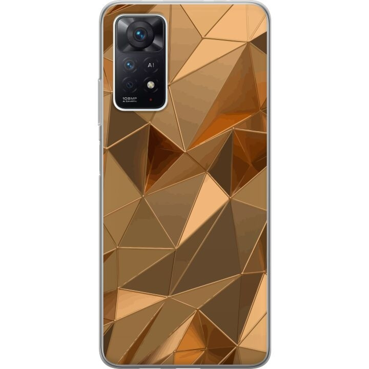 Mobiele hoes voor Xiaomi Redmi Note 11 Pro 5G met 3D Goud ontwerp in de groep SMARTPHONE & TABLETS / Mobielbescherming / Xiaomi bij TP E-commerce Nordic AB (A66191)