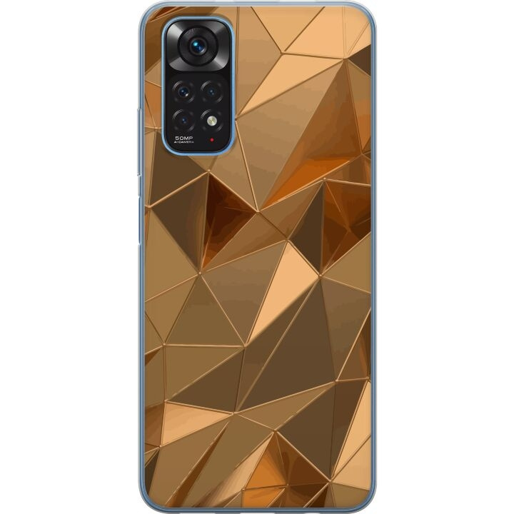 Mobiele hoes voor Xiaomi Redmi Note 11S met 3D Goud ontwerp in de groep SMARTPHONE & TABLETS / Mobielbescherming / Xiaomi bij TP E-commerce Nordic AB (A66218)