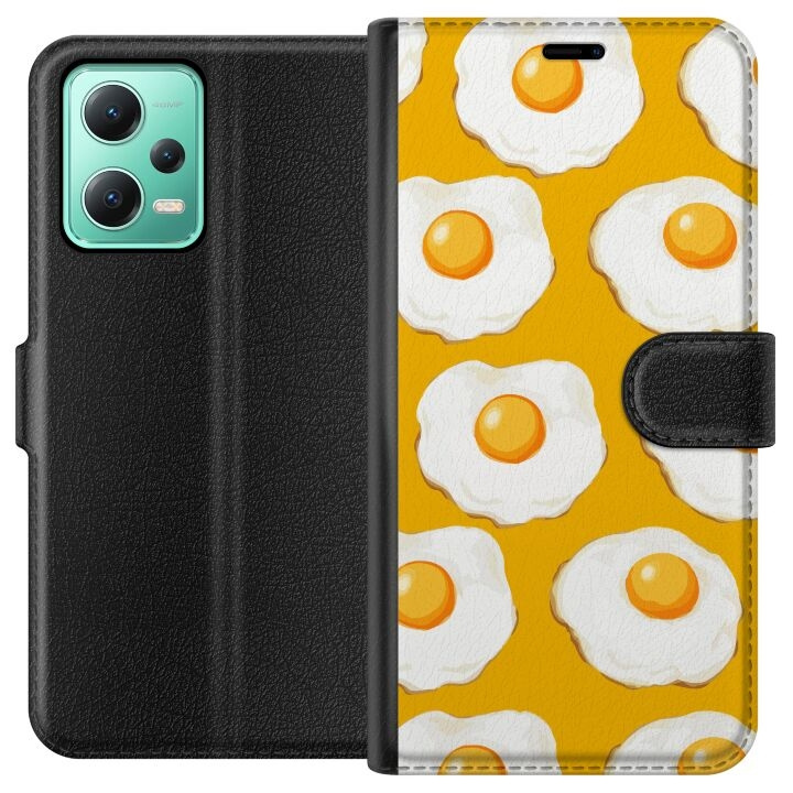 Portemonnee-hoesje voor Xiaomi Redmi Note 12 met Gebakken ei ontwerp in de groep SMARTPHONE & TABLETS / Mobielbescherming / Xiaomi bij TP E-commerce Nordic AB (A66223)