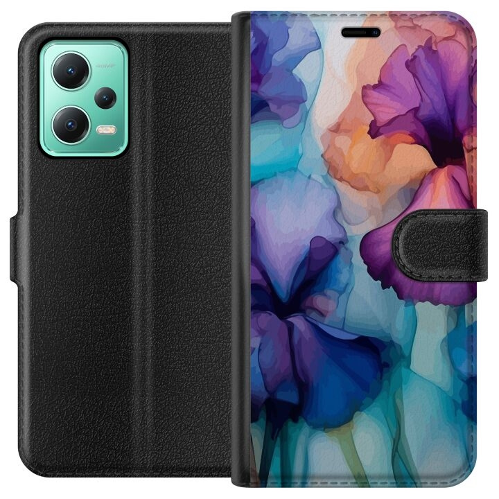 Portemonnee-hoesje voor Xiaomi Redmi Note 12 met Magische bloemen ontwerp in de groep SMARTPHONE & TABLETS / Mobielbescherming / Xiaomi bij TP E-commerce Nordic AB (A66224)