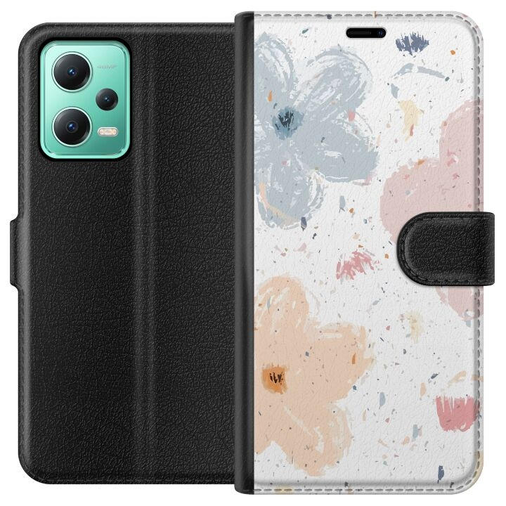 Portemonnee-hoesje voor Xiaomi Redmi Note 12 met Bloemen ontwerp in de groep SMARTPHONE & TABLETS / Mobielbescherming / Xiaomi bij TP E-commerce Nordic AB (A66233)