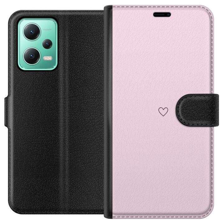 Portemonnee-hoesje voor Xiaomi Redmi Note 12 met Hart ontwerp in de groep SMARTPHONE & TABLETS / Mobielbescherming / Xiaomi bij TP E-commerce Nordic AB (A66240)