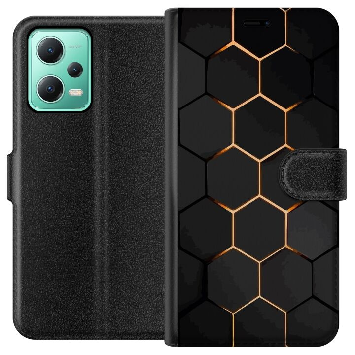 Portemonnee-hoesje voor Xiaomi Redmi Note 12 met Luxe Patroon ontwerp in de groep SMARTPHONE & TABLETS / Mobielbescherming / Xiaomi bij TP E-commerce Nordic AB (A66246)