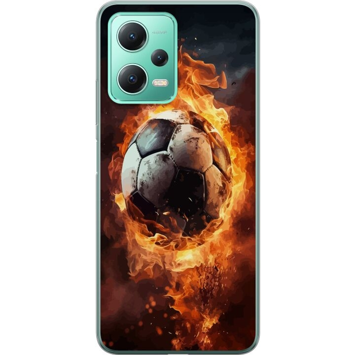 Mobiele hoes voor Xiaomi Redmi Note 12 met Voetbal ontwerp in de groep SMARTPHONE & TABLETS / Mobielbescherming / Xiaomi bij TP E-commerce Nordic AB (A66269)