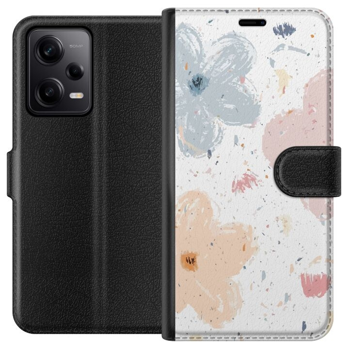 Portemonnee-hoesje voor Xiaomi Redmi Note 12 Pro met Bloemen ontwerp in de groep SMARTPHONE & TABLETS / Mobielbescherming / Xiaomi bij TP E-commerce Nordic AB (A66287)