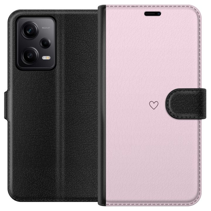 Portemonnee-hoesje voor Xiaomi Redmi Note 12 Pro met Hart ontwerp in de groep SMARTPHONE & TABLETS / Mobielbescherming / Xiaomi bij TP E-commerce Nordic AB (A66294)