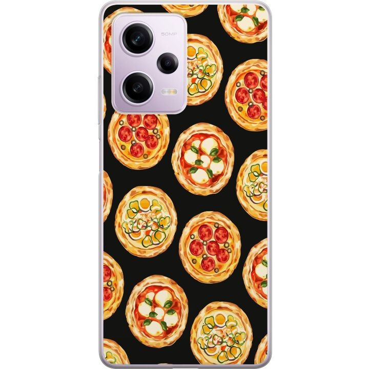 Mobiele hoes voor Xiaomi Redmi Note 12 Pro met Pizza ontwerp in de groep SMARTPHONE & TABLETS / Mobielbescherming / Xiaomi bij TP E-commerce Nordic AB (A66315)