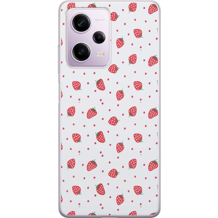 Mobiele hoes voor Xiaomi Redmi Note 12 Pro met Aardbeien ontwerp in de groep SMARTPHONE & TABLETS / Mobielbescherming / Xiaomi bij TP E-commerce Nordic AB (A66319)