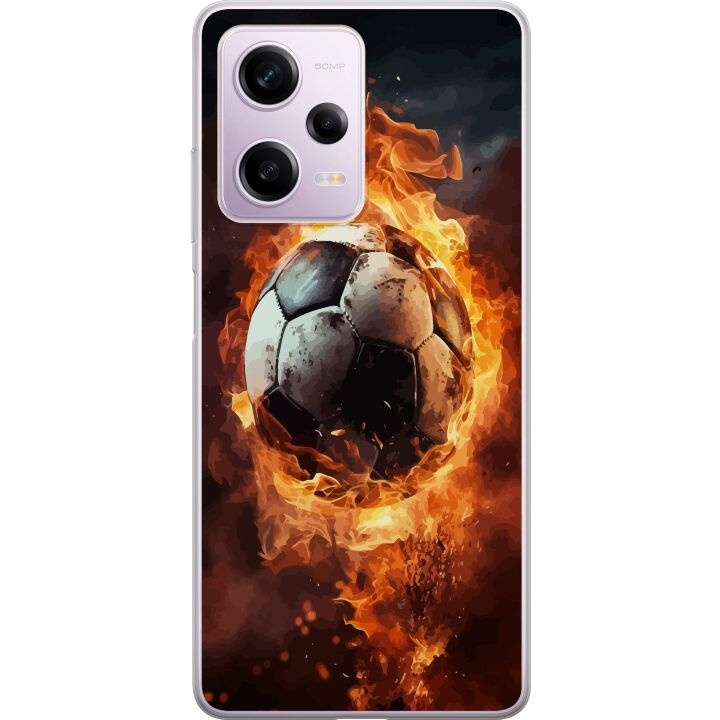 Mobiele hoes voor Xiaomi Redmi Note 12 Pro met Voetbal ontwerp in de groep SMARTPHONE & TABLETS / Mobielbescherming / Xiaomi bij TP E-commerce Nordic AB (A66323)