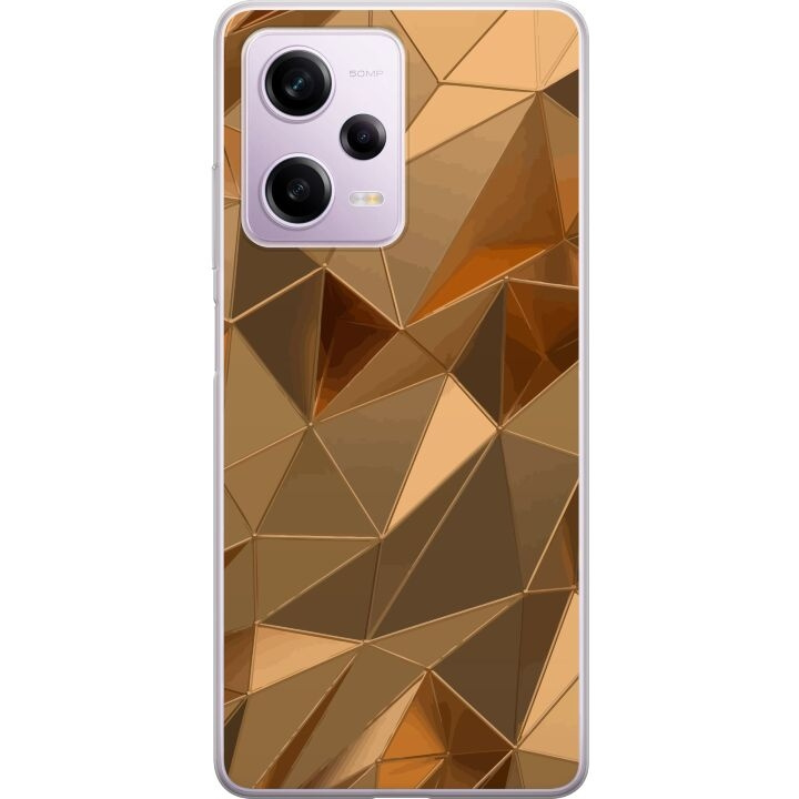 Mobiele hoes voor Xiaomi Redmi Note 12 Pro met 3D Goud ontwerp in de groep SMARTPHONE & TABLETS / Mobielbescherming / Xiaomi bij TP E-commerce Nordic AB (A66326)