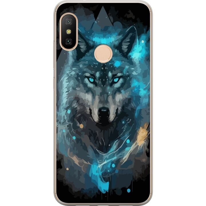 Mobiele hoes voor Xiaomi Redmi 6 Pro met Wolf ontwerp in de groep SMARTPHONE & TABLETS / Mobielbescherming / Xiaomi bij TP E-commerce Nordic AB (A66442)